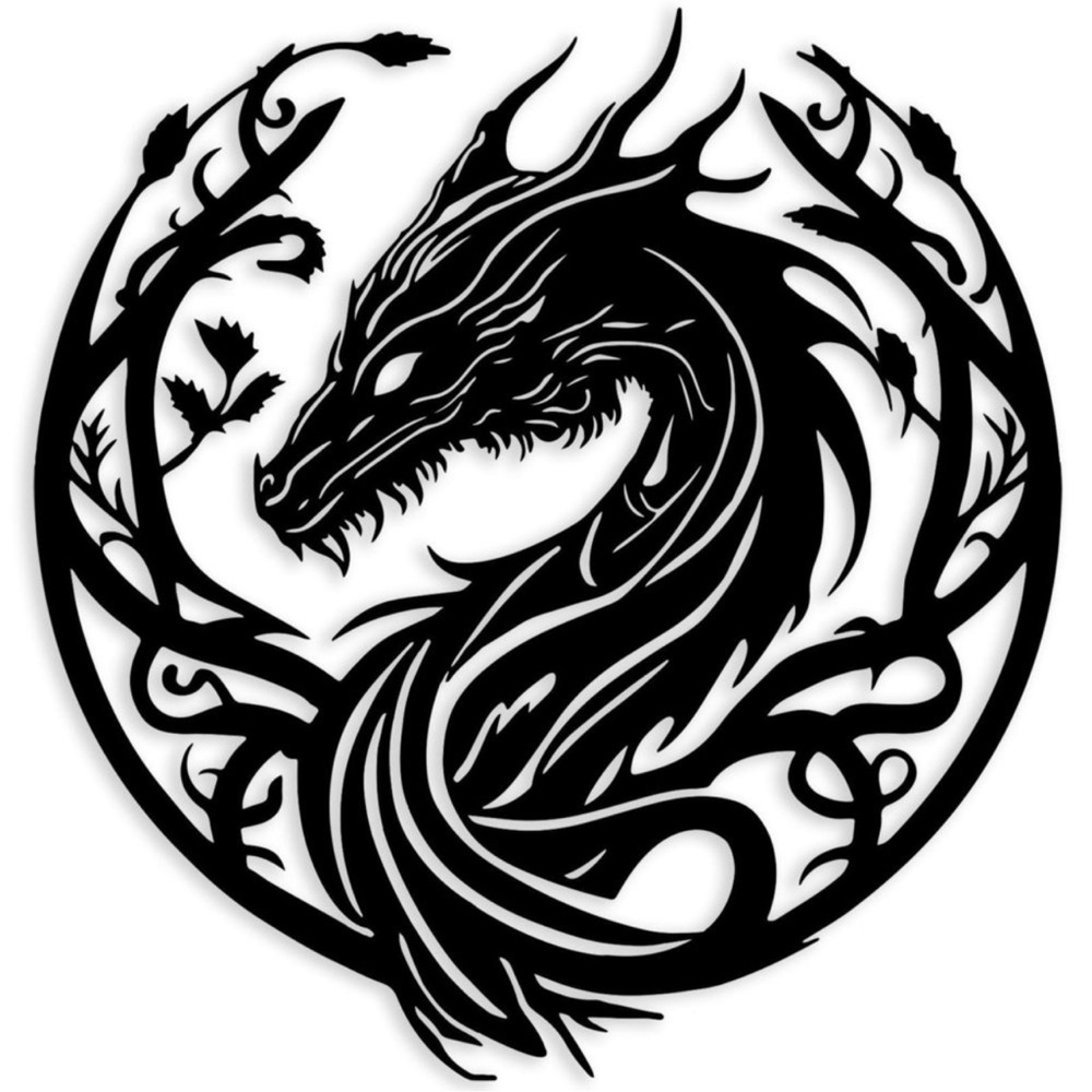 Metal Dragon Wall Art Dragon Wall Decor Western Room Decor Man Cave Decorative